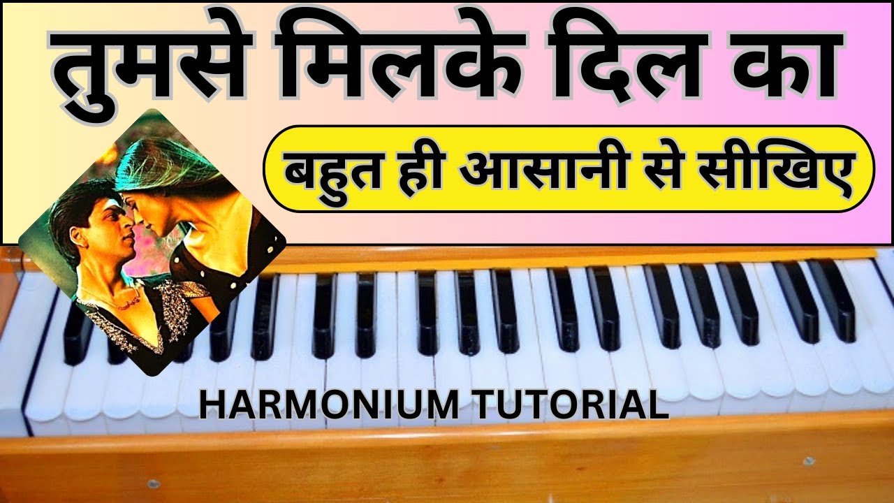 Tumse Milke Dil Ka - Harmonium Tutorial With Notes | Sonu Nigam | Shahrukh Khan