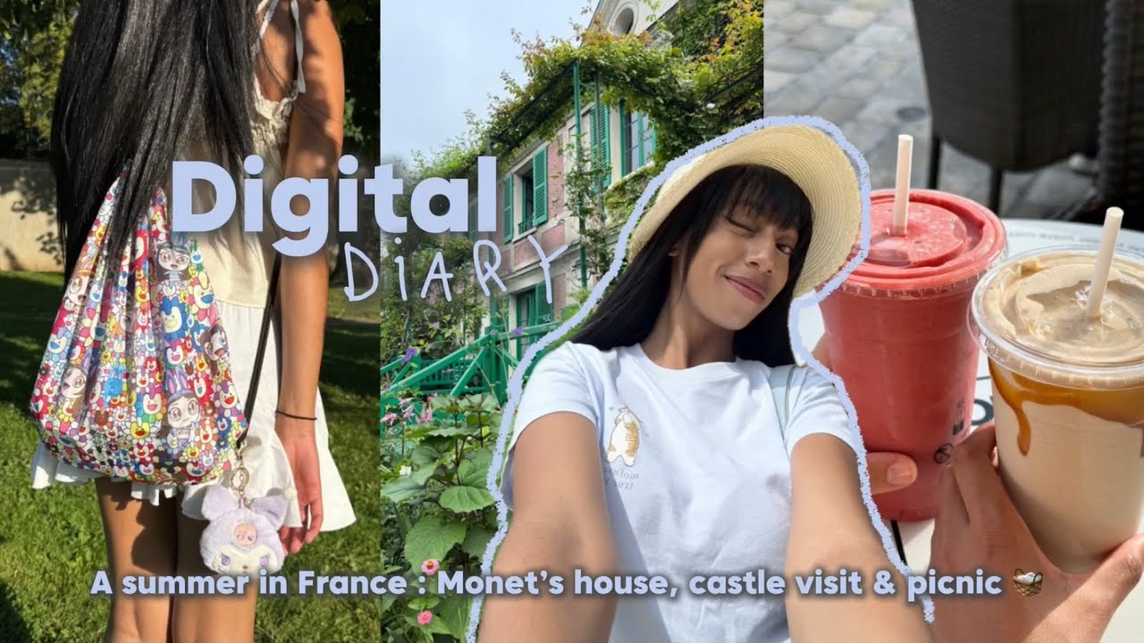 Digital Diary 📓🩵: A summer in France, Monet&rsquo;s house, castle visit & picnic 🧺 