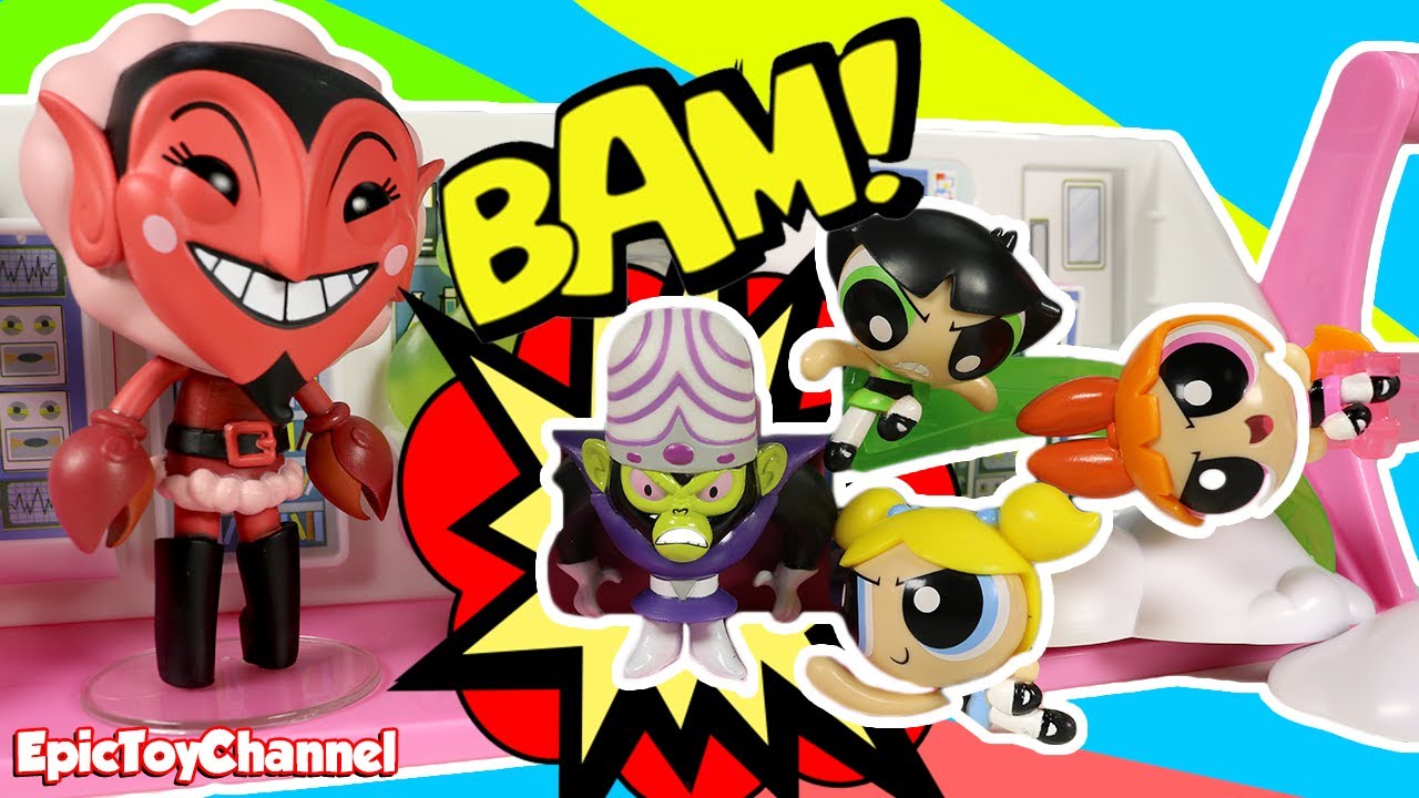 POWERPUFF GIRLS Cartoon Network Mojo JoJo Battles Buttercup, Blossom and Bubbles Powerpuff Girls