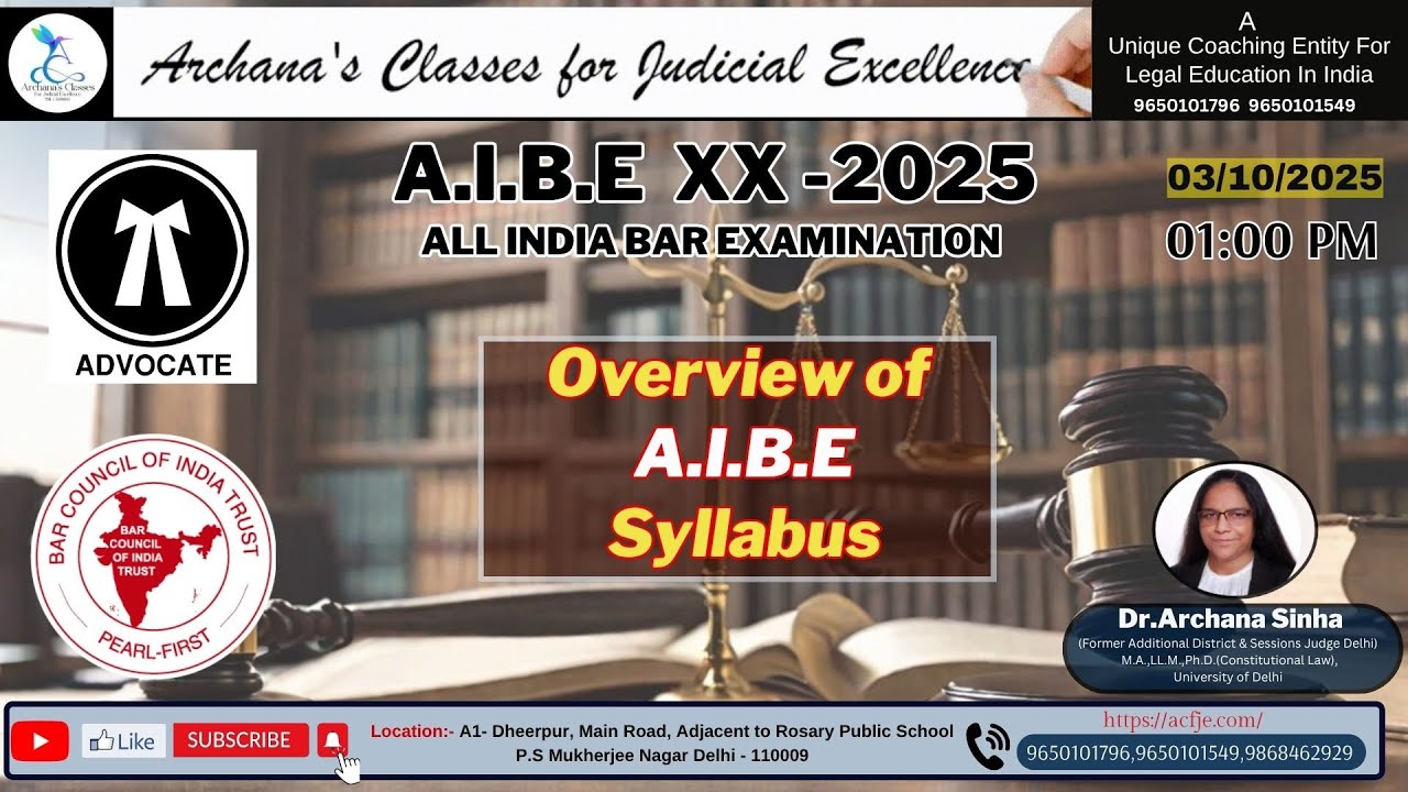 A.I.B.E XX (2025) Overview of A.I.B.E Syllabus || 03-10-25