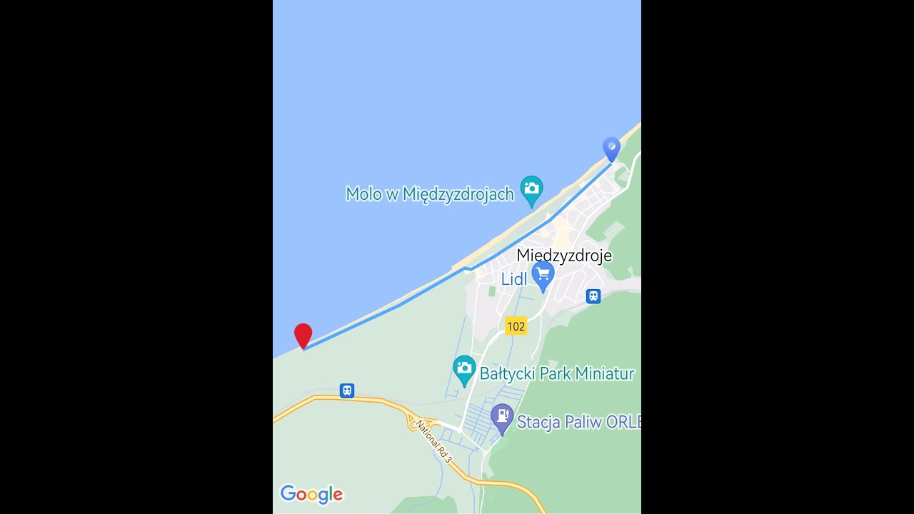 Międzyzdroje Zejście na plażę A do zejścia M przez Promenadę Gwiazd