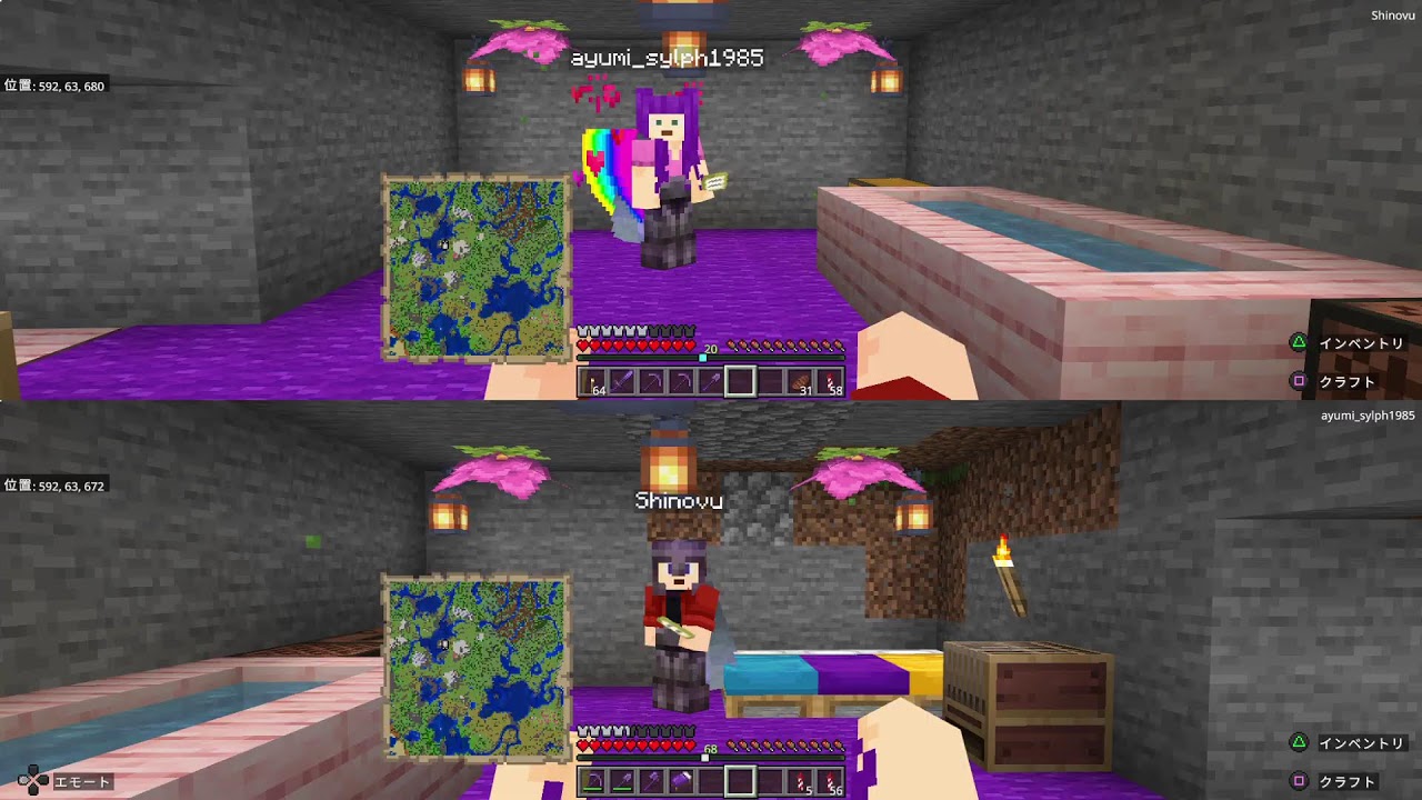 さなとシノヴのマインクラフト配信　その150