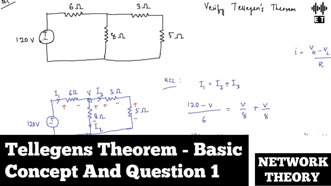 Tellegens Theorem | Basic Concepts And Question 1 | Network Theorems | Network Theory