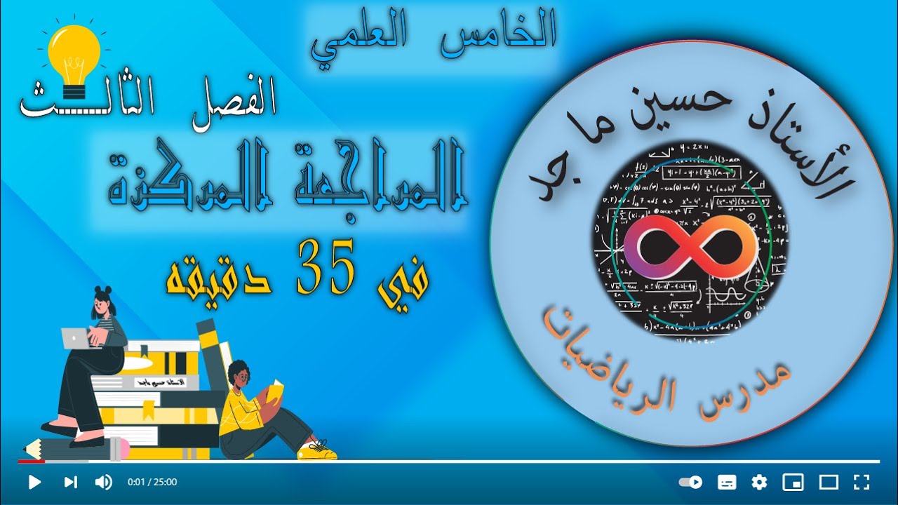 رياضيات الخامس العلمي - المراجعة المركزة - الفصل الثالث - الأستاذ حسين ماجد