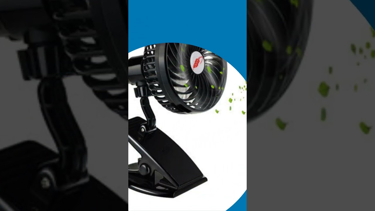 Mini Mute Clip Fan Rechargeable Silent 4 Blades Baby Stroller Fans Portable Air Cooling 3 Speeds ...