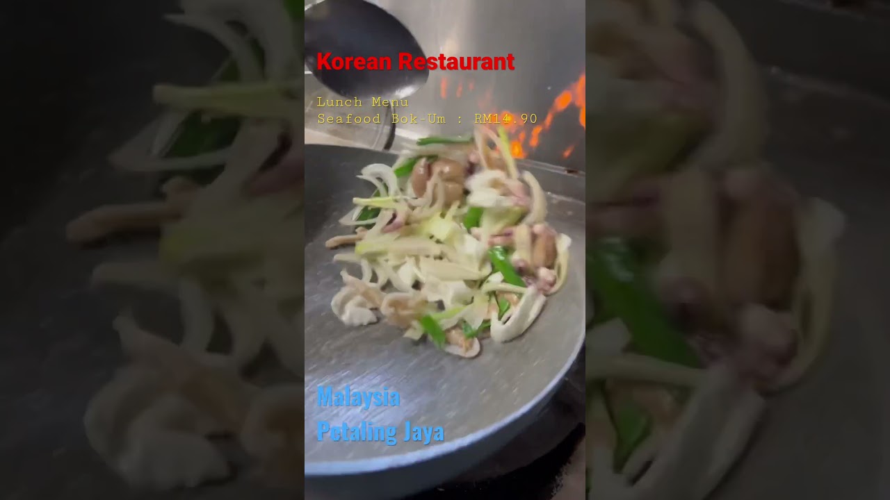 Korean Restaurant Lunch Menu Seafood BokUm RM14.90 #koreanrestaurant #lunchmenu #seafood