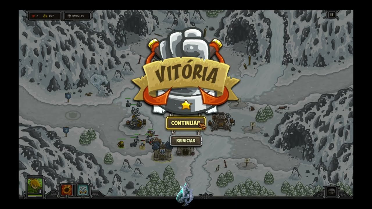 Kingdom Rush 1 - Fase: Montes Glaciais - Ferrenho Veterano 3 estrelas!