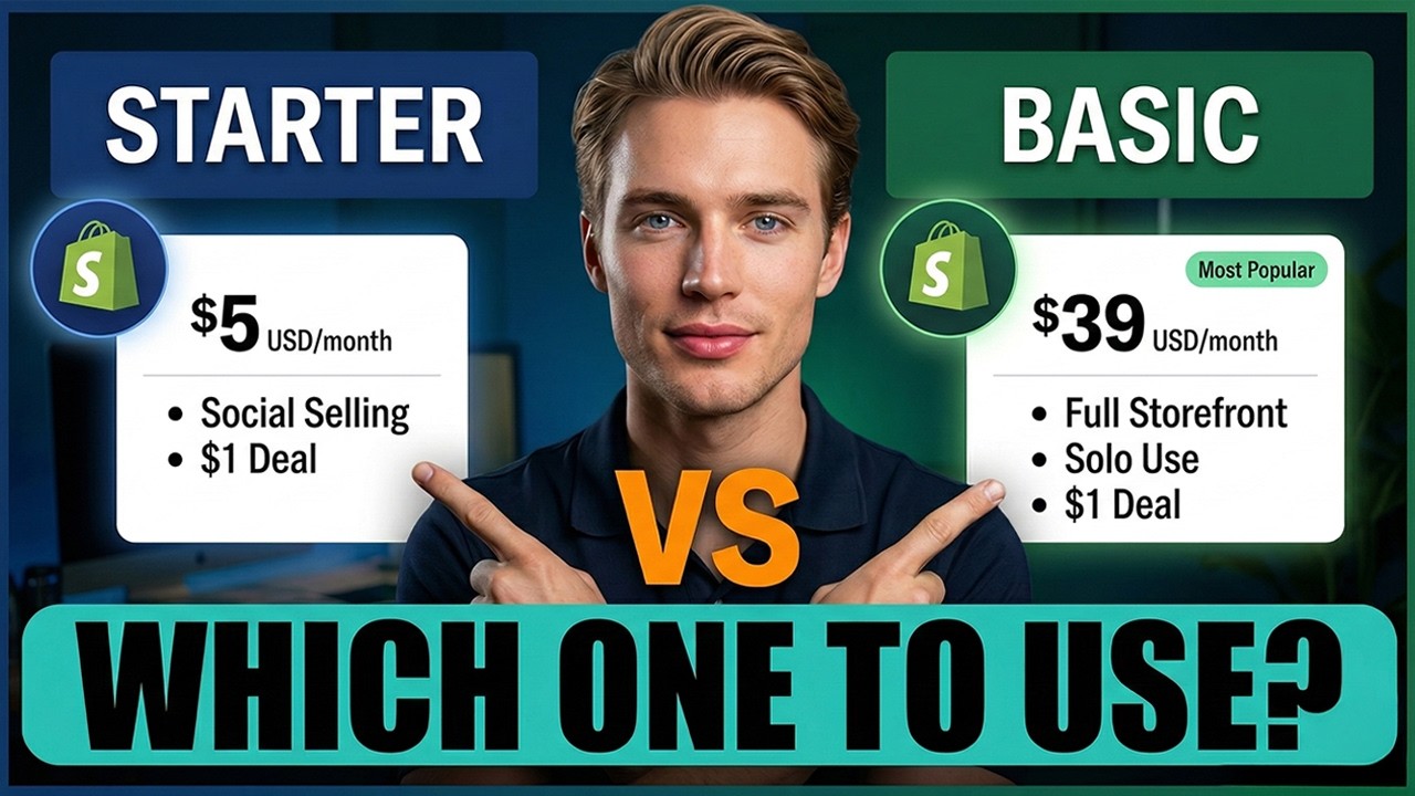 Shopify Starter vs Basic | Full Comparison – Which Plan Should You Choose?