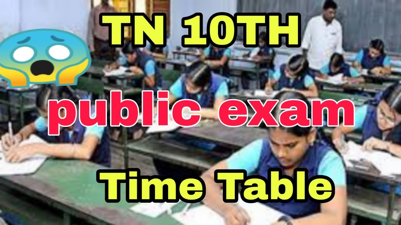 10th standard public exam time table 2019-2020