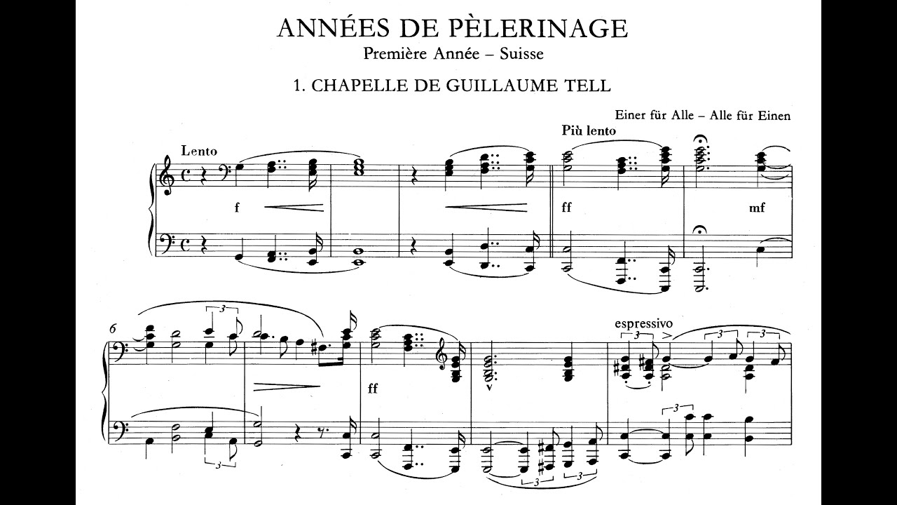 Liszt: Années de pèlerinage, Year 1 - Switzerland, S.160 (Pace, Piemontesi)