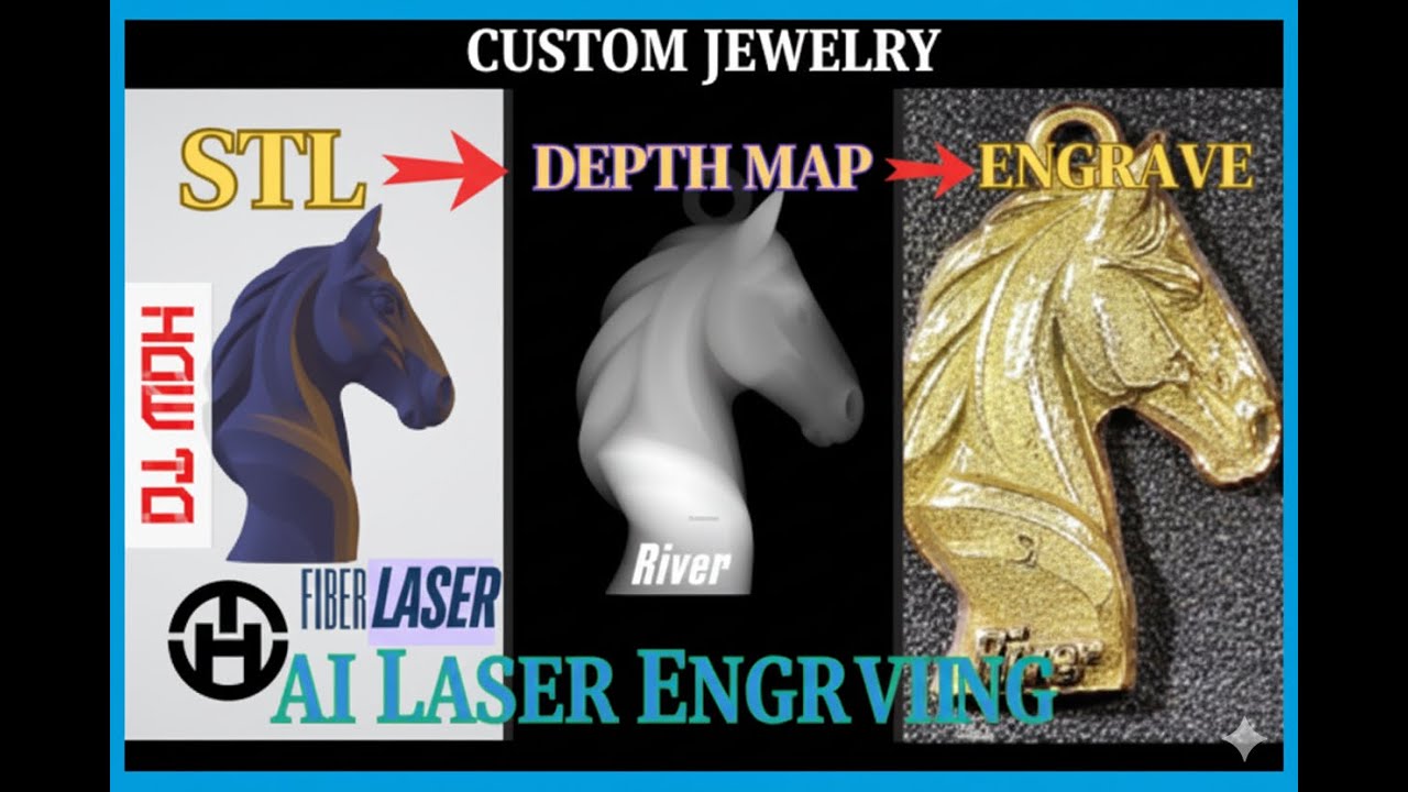 Perfect Depth Map Jewelry Engraving Workflow | Blender 5.0 → LightBurn → Fiber Laser
