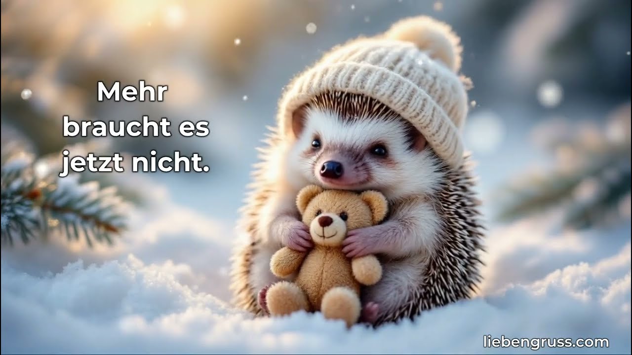 Guten Morgen 🦔 Ein Igel Tiergru&szlig; f&uuml;r einen ruhigen Start in den Tag