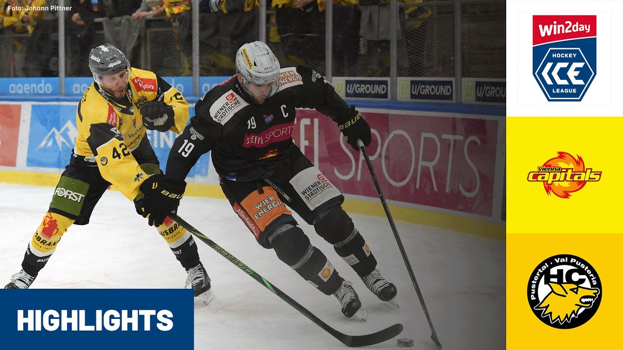 ICE: Vienna Capitals vs. HC Falkensteiner Pustertal Wölfe I Highlights