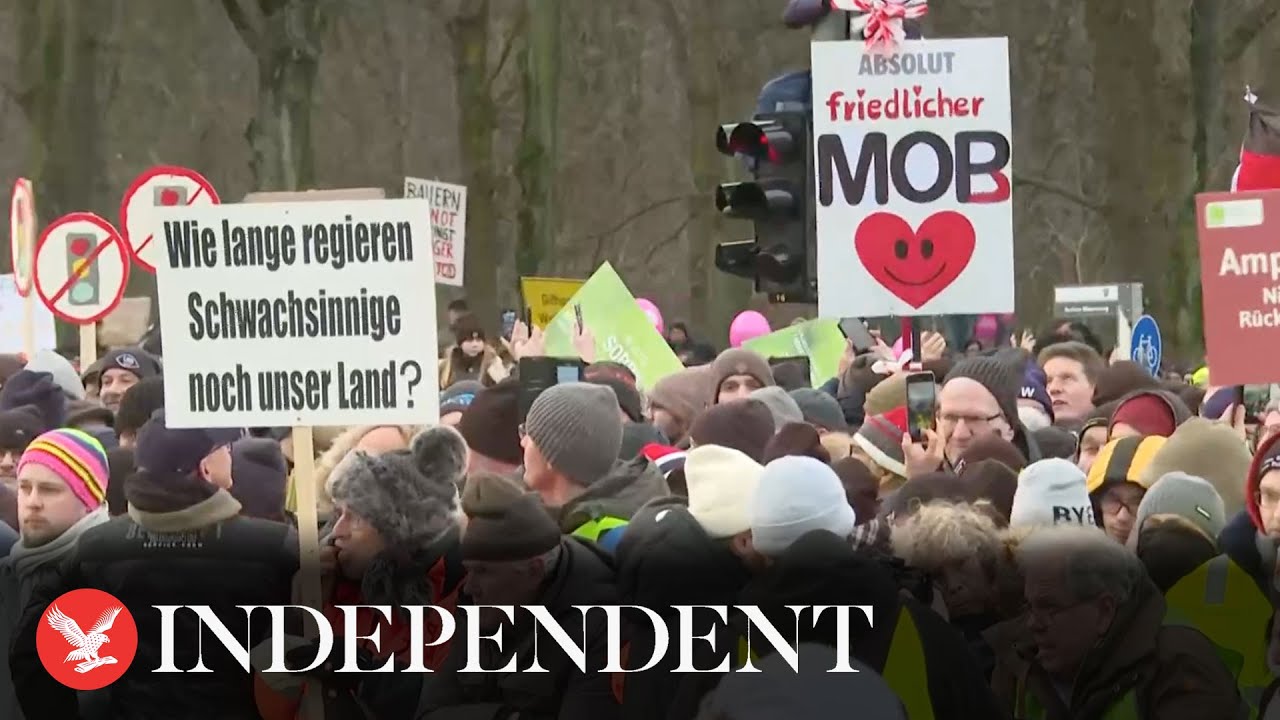 Live: German farmers protest against rising costs with tractor demonstration in Berlin