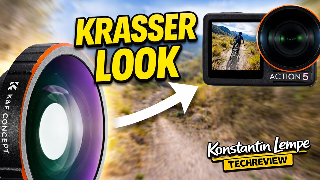 Osmo Action 5 Pro: K&F CONCEPT Weitwinkel Boot Lense im Test – besser als DJI?