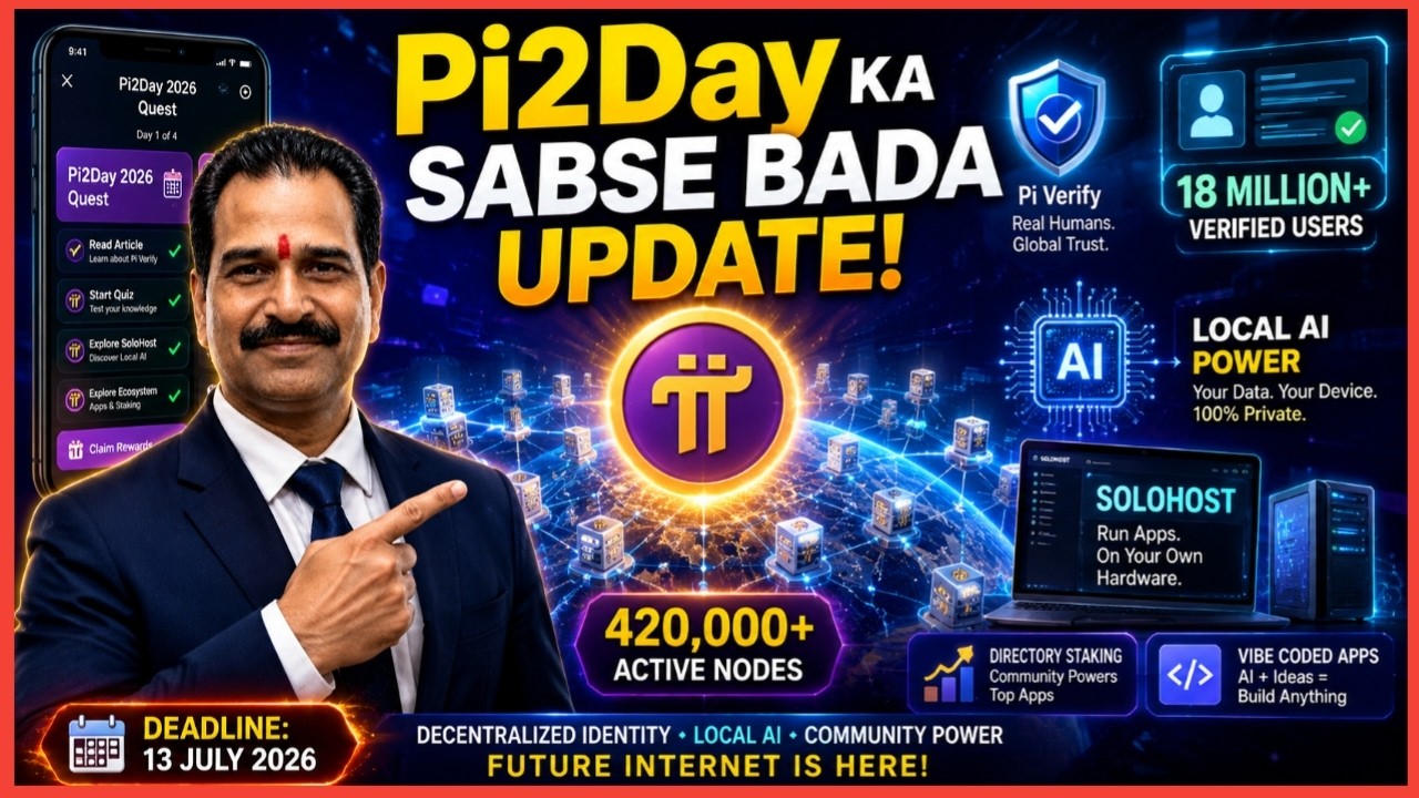 Pi Network Pi2Day 2026 Explained | Pi Verify, SoloHost, Local AI, 420K Nodes Full Guide