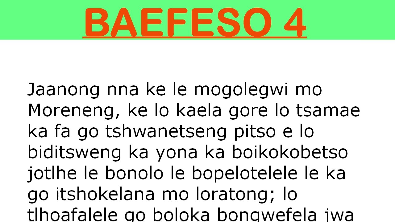 Baefeso 4 | Ephesians 4