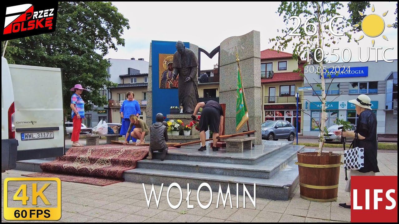 4k POLAND 🇵🇱 WARSAW 🚲 #BIKE ~ 🌭 WOŁOMIN 🍔 CENTRUM 🍟 ~ #PrzezPolskę