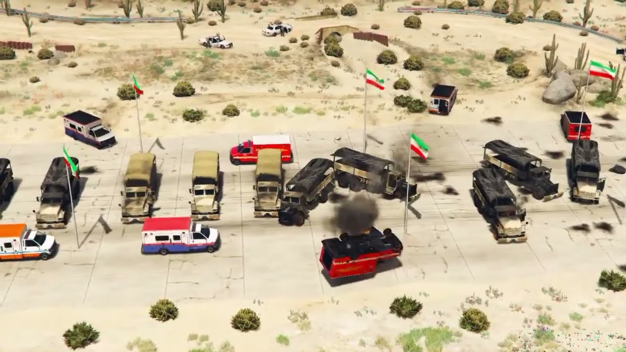 USA Fighter Jets & Helicopters Attack on Israeli Military Convoy & Airport of Tel-Aviv - GTA 5