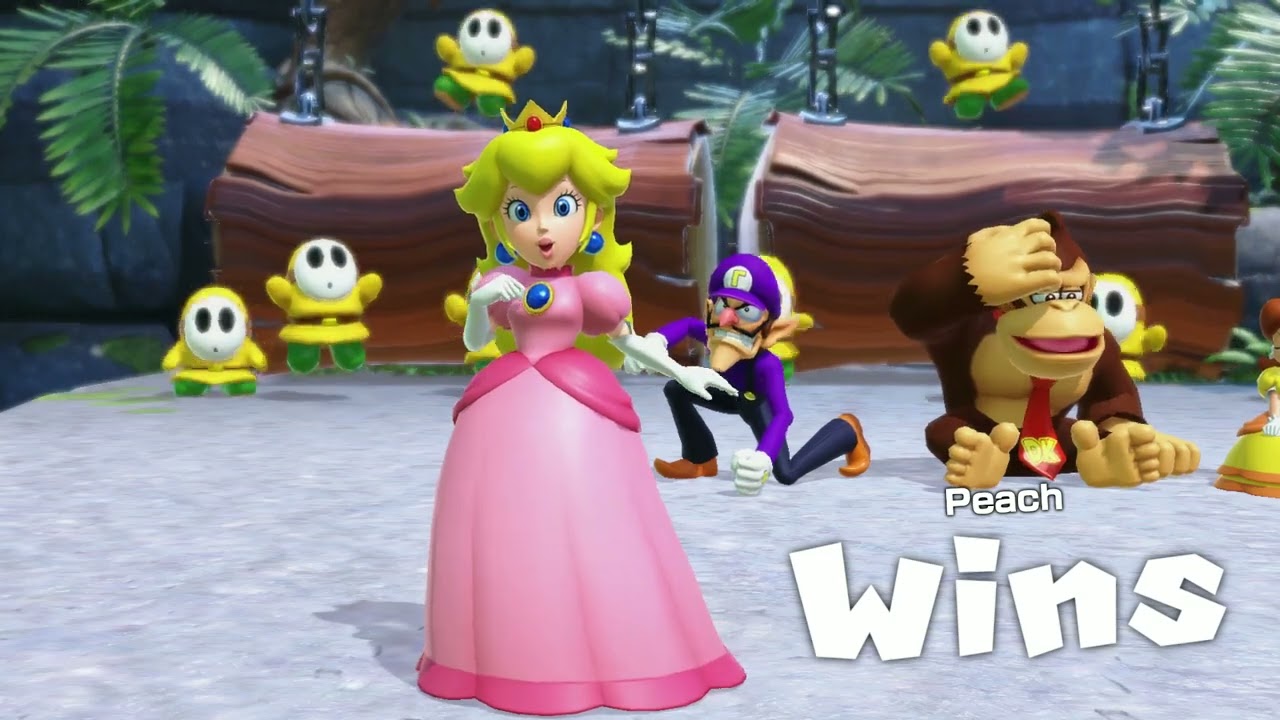 Super Mario Party Jamboree Western Land Peach vs Daisy , Waluigi & Donkey Kong