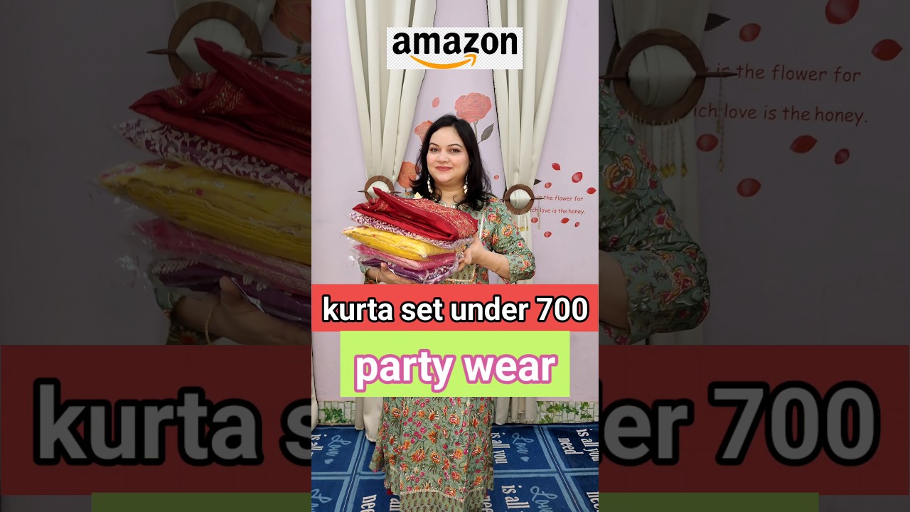 Amazon party wear kurta set under 700 #shorts #amazon #kurtasetunder700