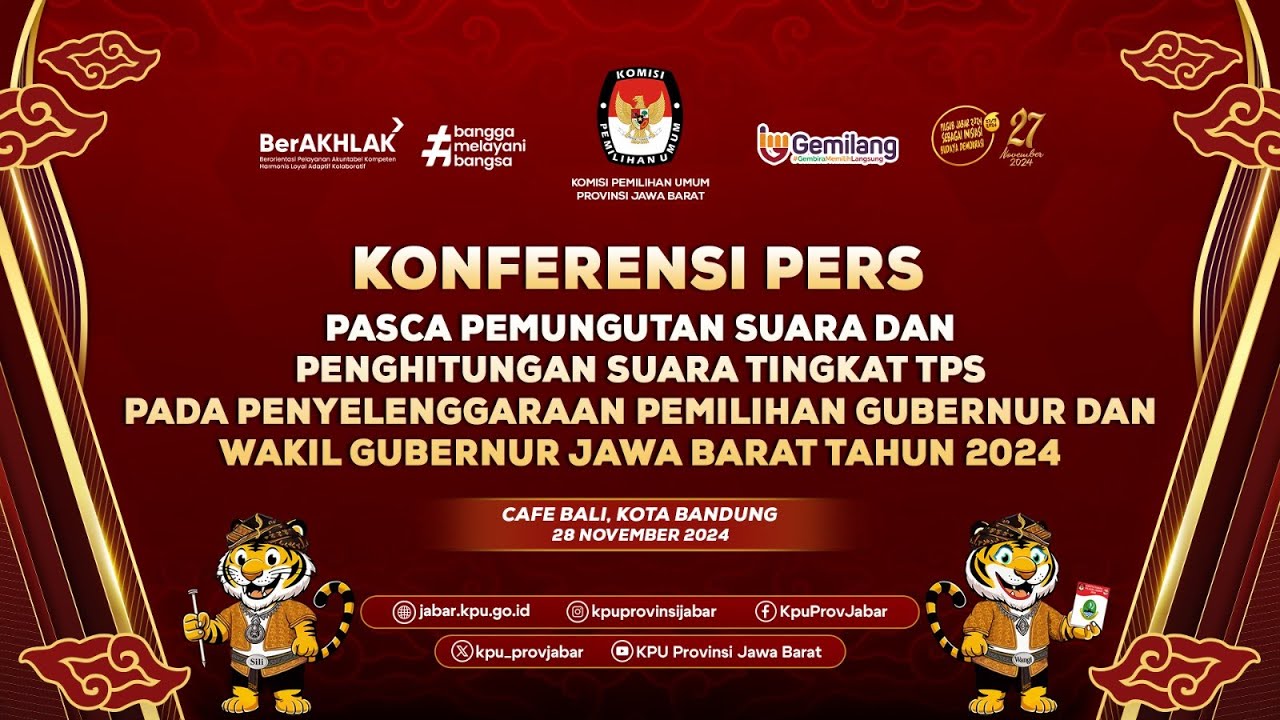 KONFERENSI PERS PASCA PEMUNGUTAN SUARA DAN PENGHITUNGAN SUARA TINGKAT TPS KPU JABAR