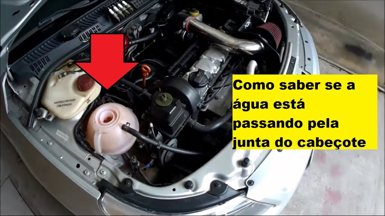 Como saber se a água está passando pela junta do cabeçote?