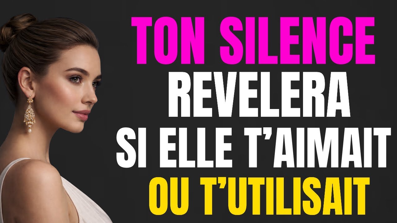  Ton silence révélera si elle t'aimait ou si elle se servait simplement de toi