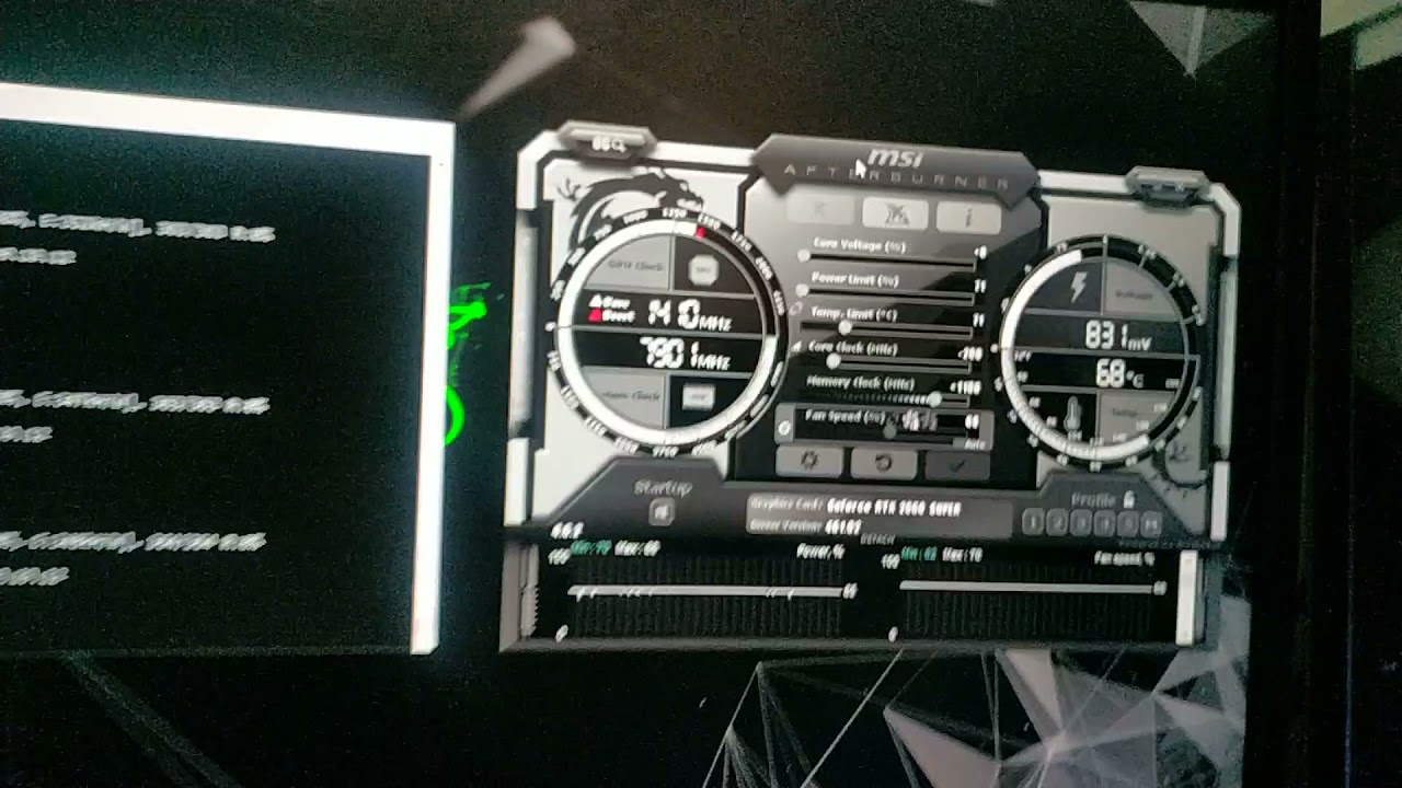 RTX 2060 Super Mining on T-rex Miner