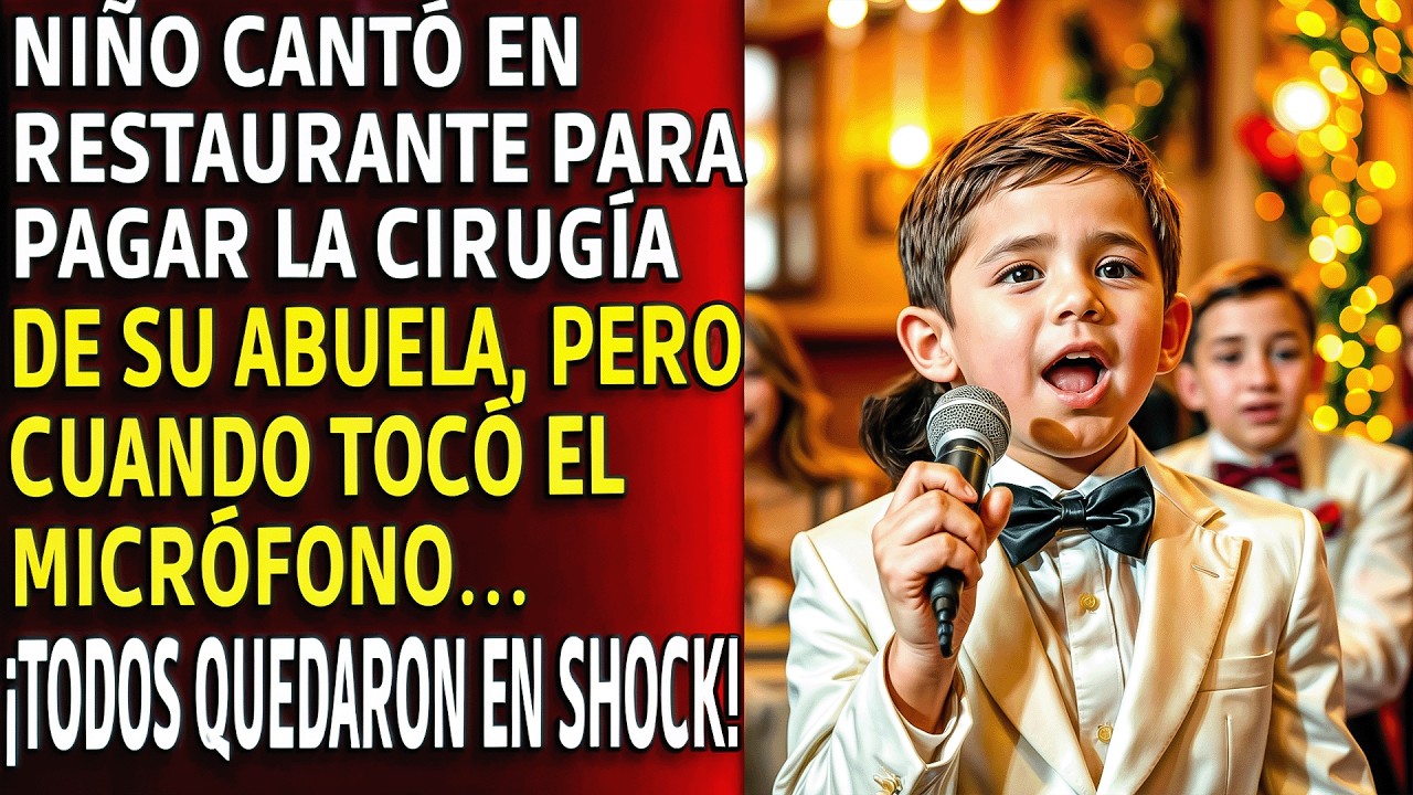 NI&Ntilde;O CANTABA EN RESTAURANTE POR LA CIRUG&Iacute;A DE SU ABUELA, PERO AL TOCAR EL MICR&Oacute;FONO...