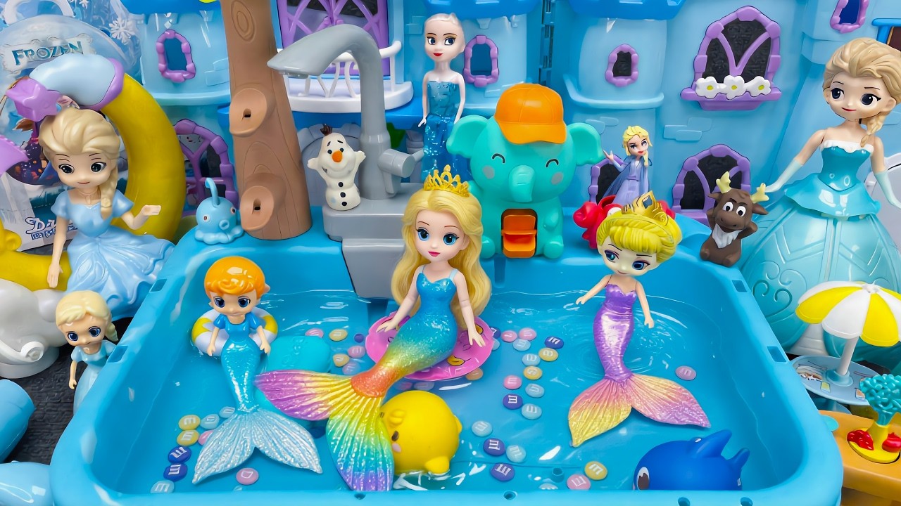 30 Minutes Satisfying with Unboxing FROZEN Elsa Mermaid Pool Party Playset ASMR Review Toys