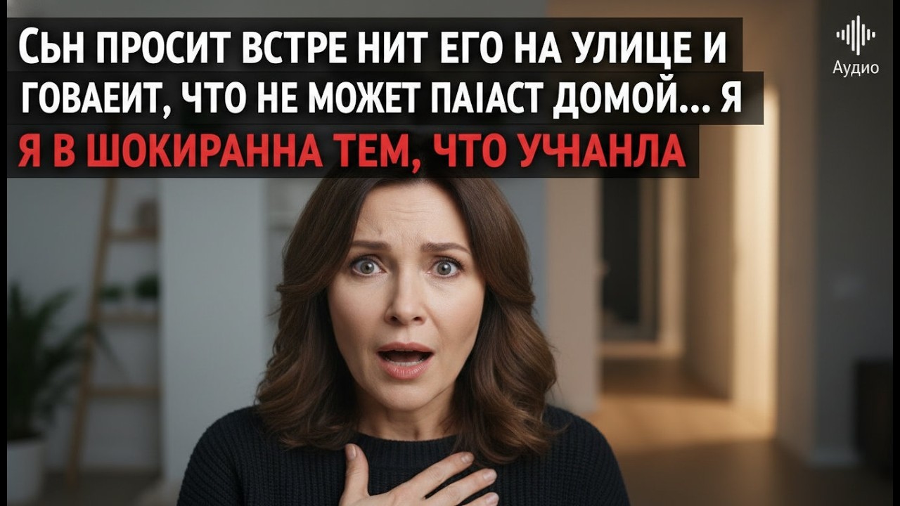 Сын просит встретиться на улице и говорит, что не может войти в дом... Я в шоке от того, что узнала