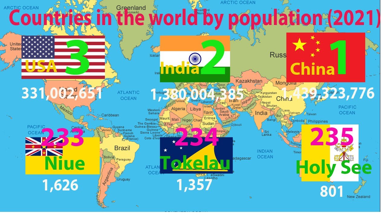 Countries in the world by population (2021)