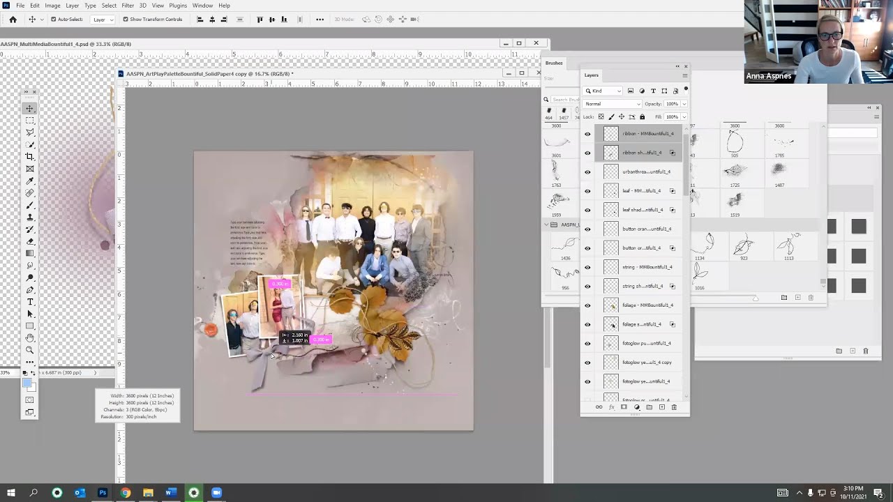 Digital Scrapbooking and Photo Artistry Inspiration using ArtPlay Bountiful Collection in Photoshop
