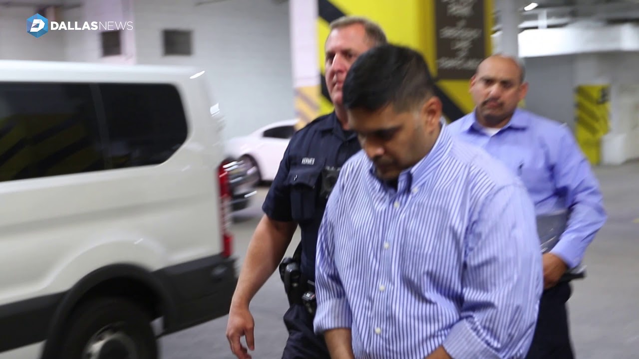 Watch: Silent and in shackles, father of Sherin Mathews led into Dallas County Jail