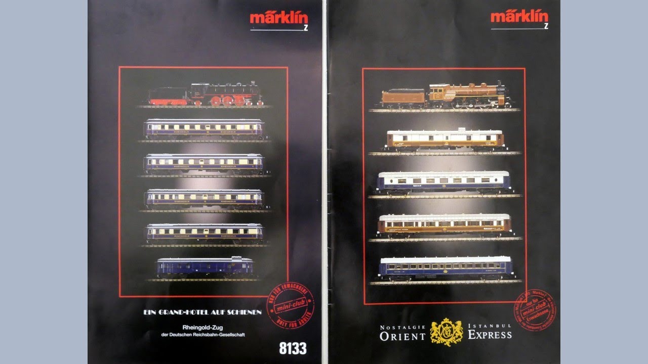 Marklin Z Gauge/Spur Z - Nostalgie Istanbul Orient Express and Rheingold