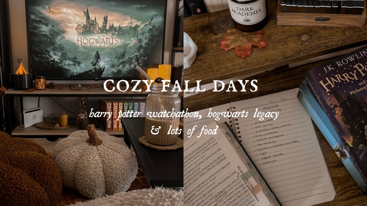 Cozy fall days | a harry potter weekend : movies, books, hogwarts legacy & lots of food🦉🕯️🧙🏻‍♀️