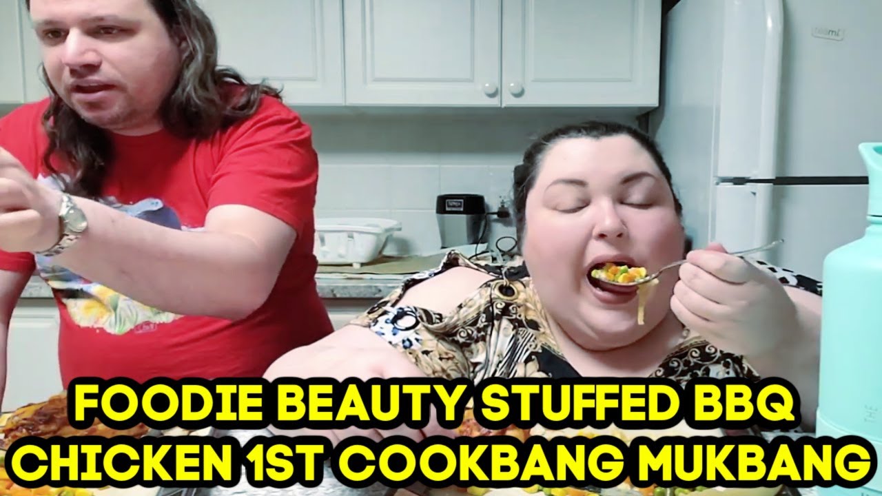 Foodie Beauty Stuffed BBQ Chicken 1st Cookbang Mukbang | Reaction