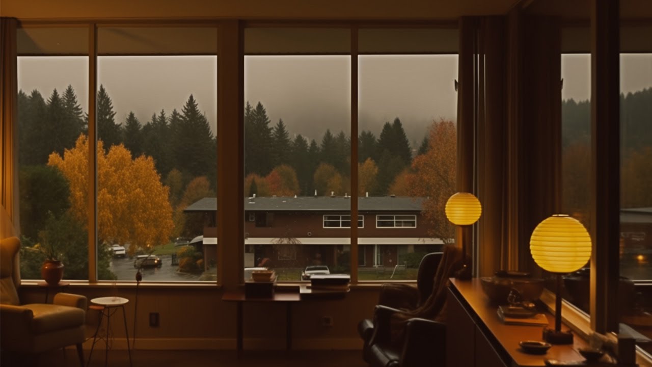 A Cozy Rainy Autumn Evening From Your Apartment In Forks, Washington🍂Fall Ambience W/ Calm Rain