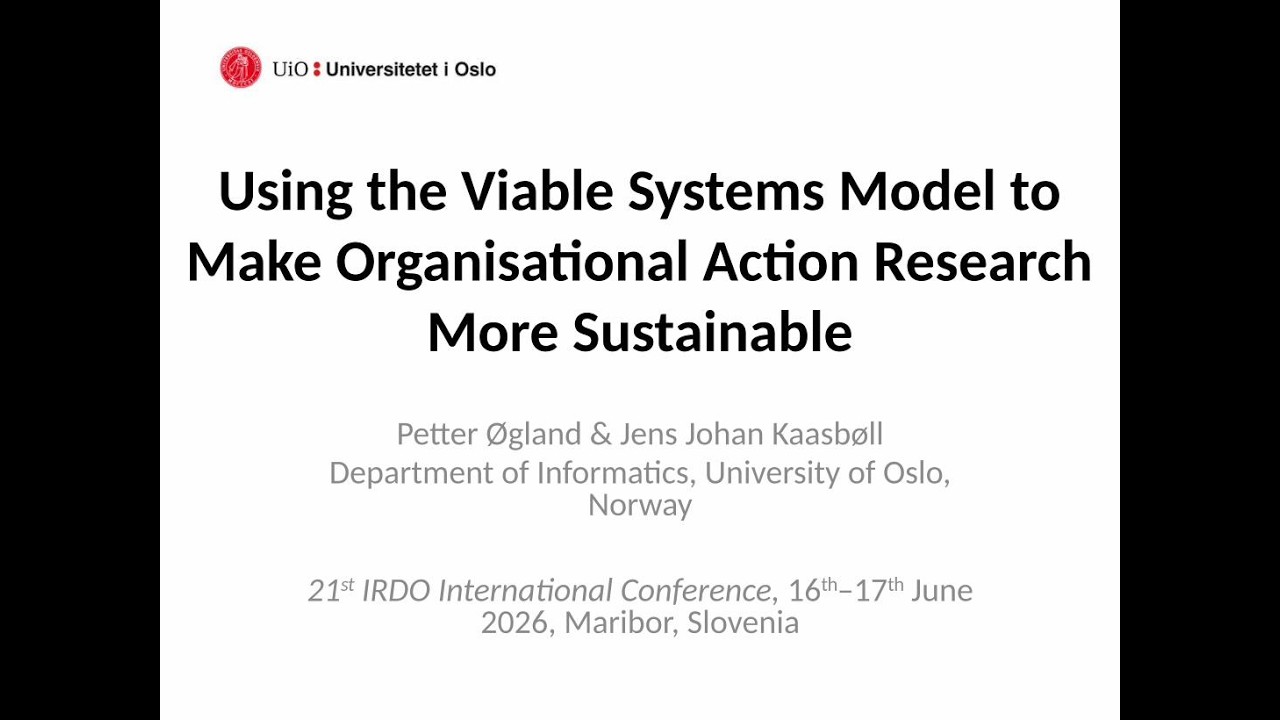 Using the Viable Systems Model to Make Organisational Action Research (lecture)