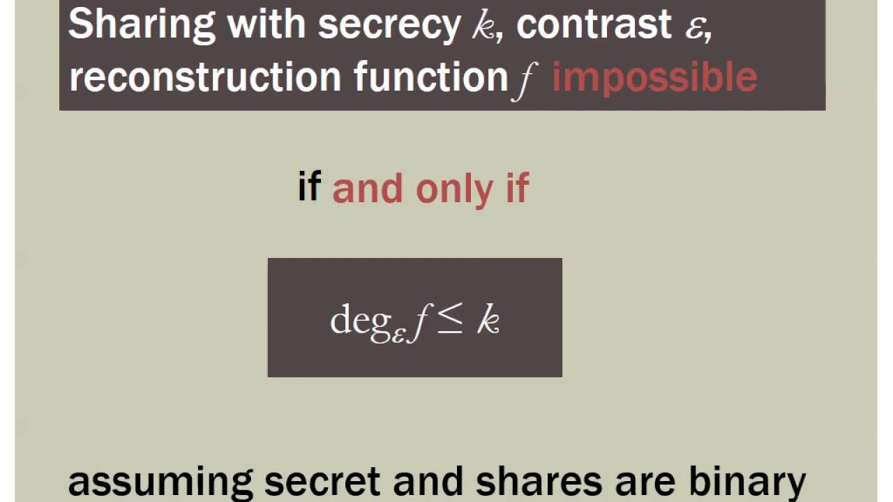 Andrej Bogdanov - Secret Sharing, A Probabilistic Perspective