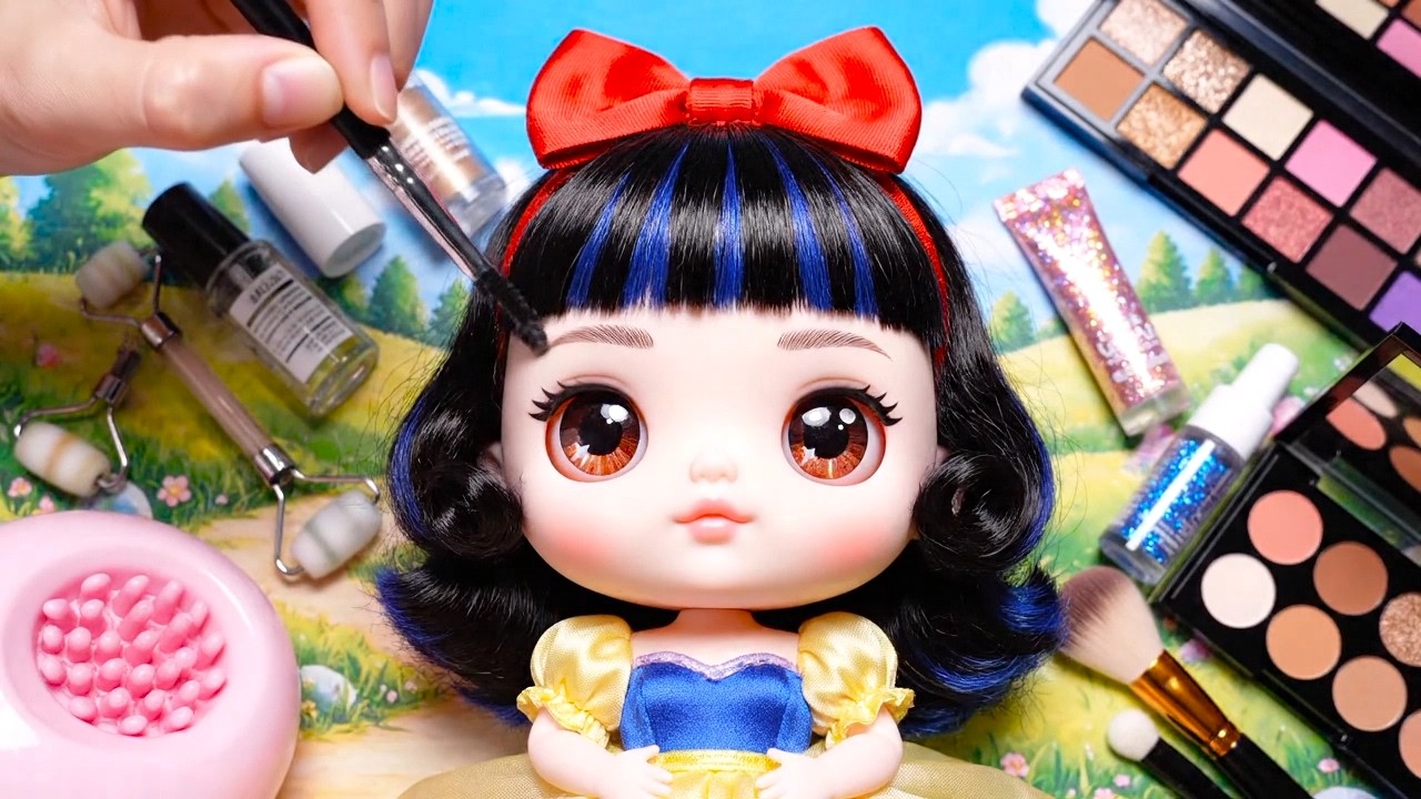 DIY Disney Princess Snow White Doll ASMR Realistic Makeup Tutorial ASMR
