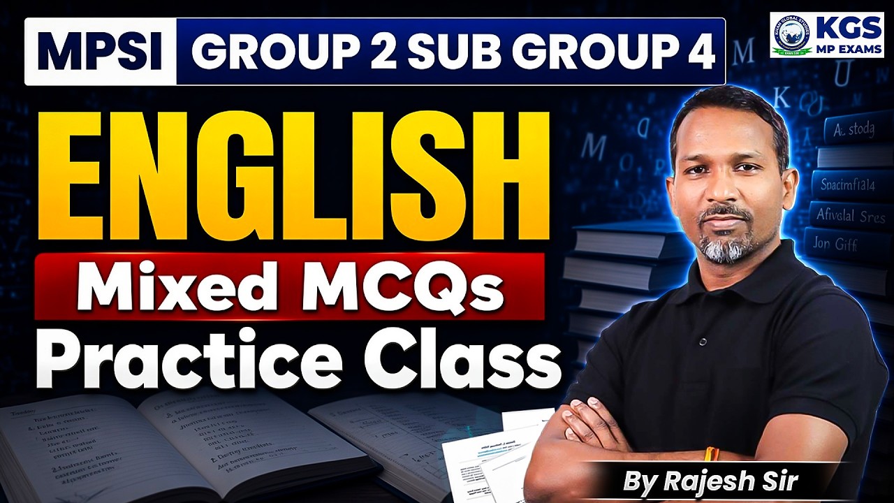 MPSI | GROUP 2 SUB GROUP 4 ENGLISH Mixed MCQs Practice Class |&nbsp;BY Rajesh Sir