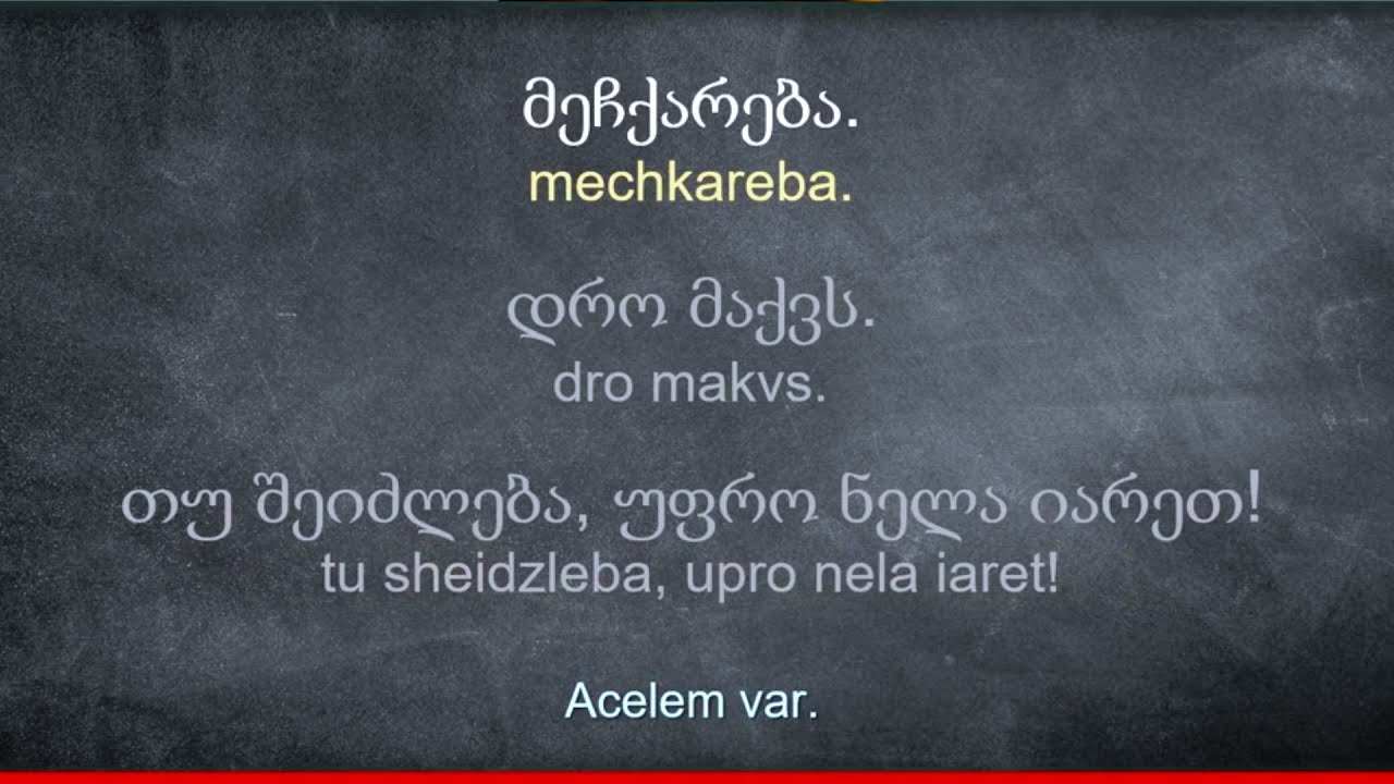 GÜRCÜCE  ÖĞRENMEK