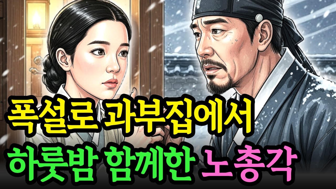 폭설로 과부집에서 하룻밤 보낸 노총각 이야기 | 야담 옛날이야기 오디오북 수면동화 전설 민담