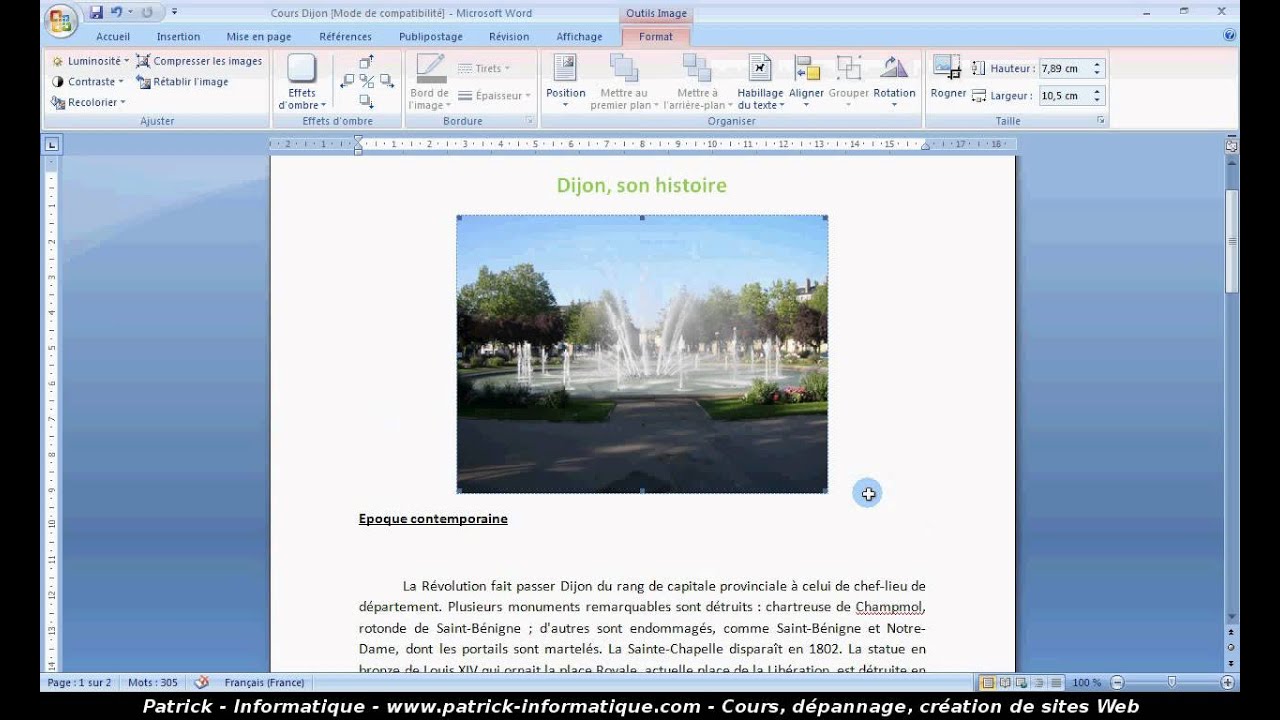 Tuto Insérer une image (Word 2007)