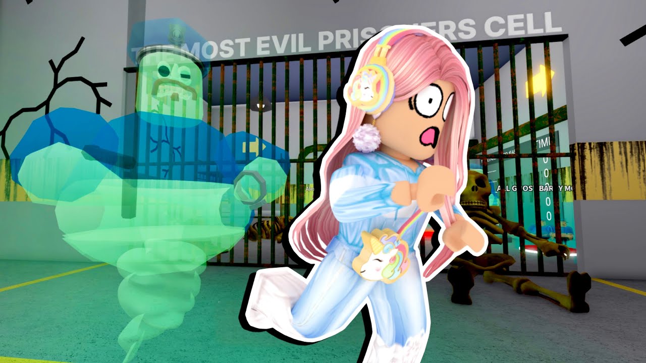 ENFERM&Eacute;E DANS LA PRISON DU FANT&Ocirc;ME DE BARRY! GHOST BARRY'S PRISON RUN! ROBLOX