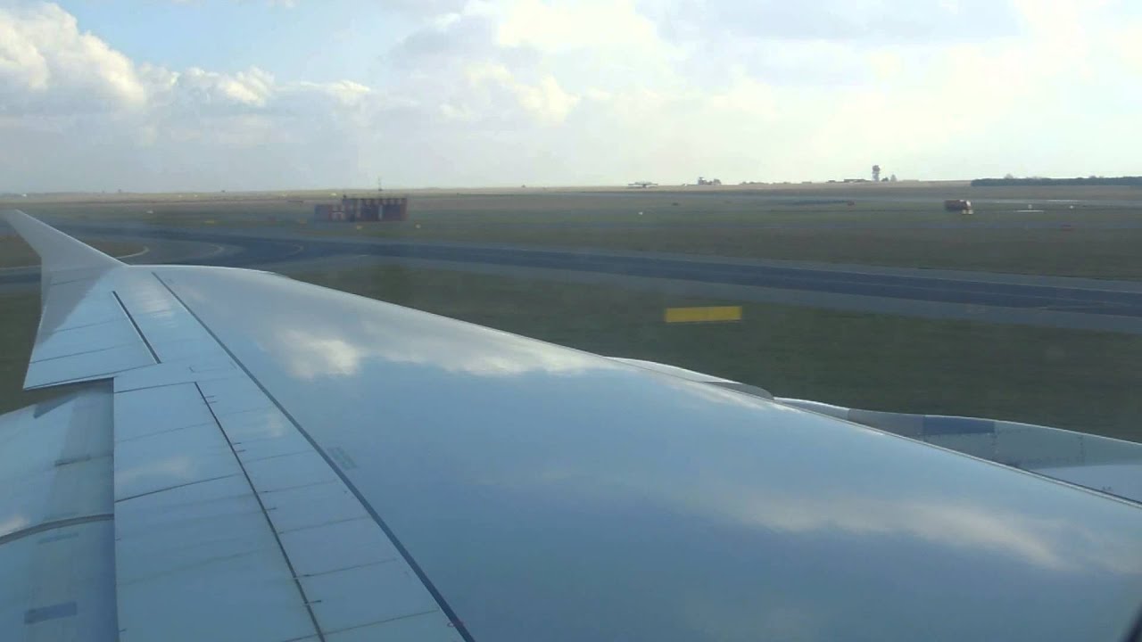 Emirates EK147 A6-EDS A380-841 09NOV12 Dubai to Amsterdam, Take off PRG RWY 24 to AMS.
