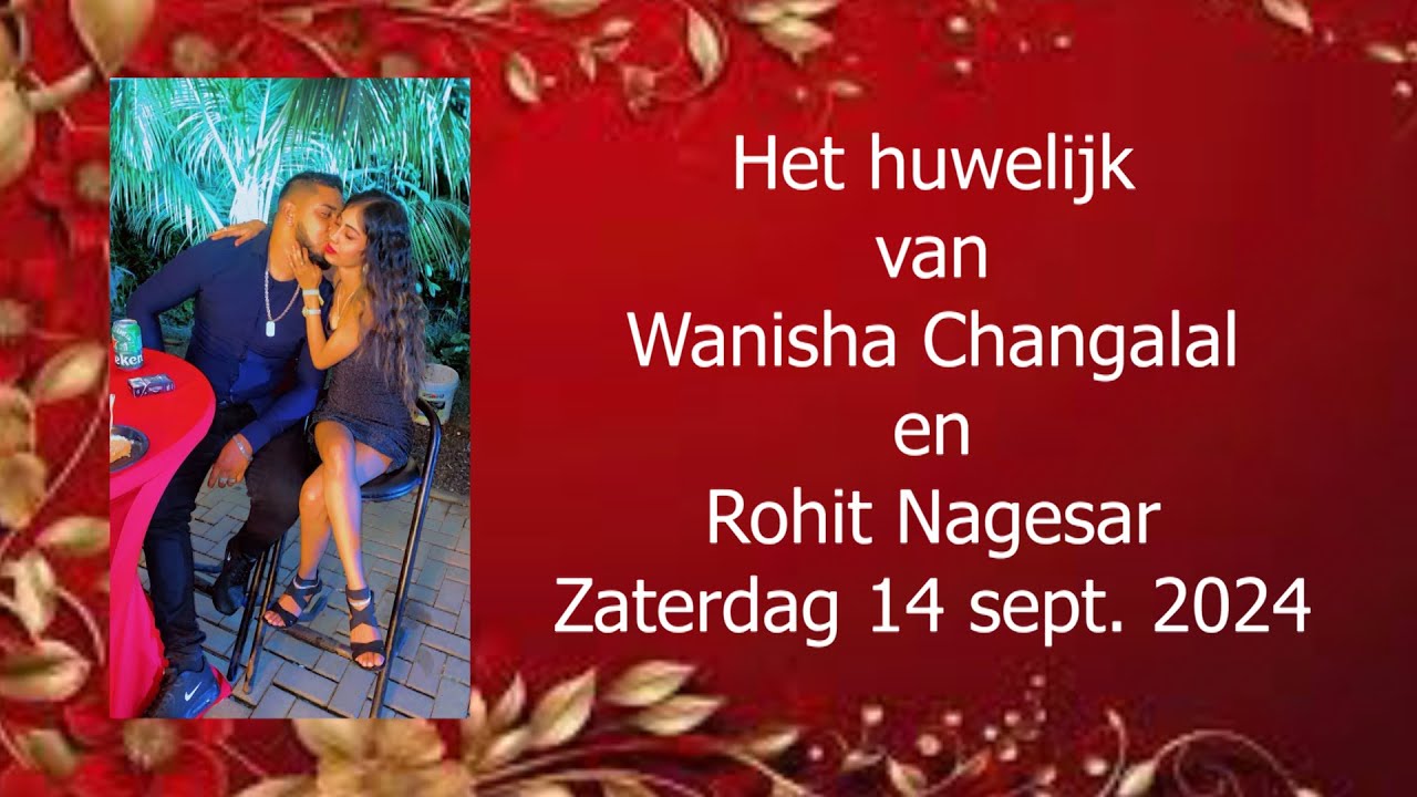 Het huwelijk van Wanisha Changalal en Rohit Nagesar. Zaterdag 14 sept. 2024.