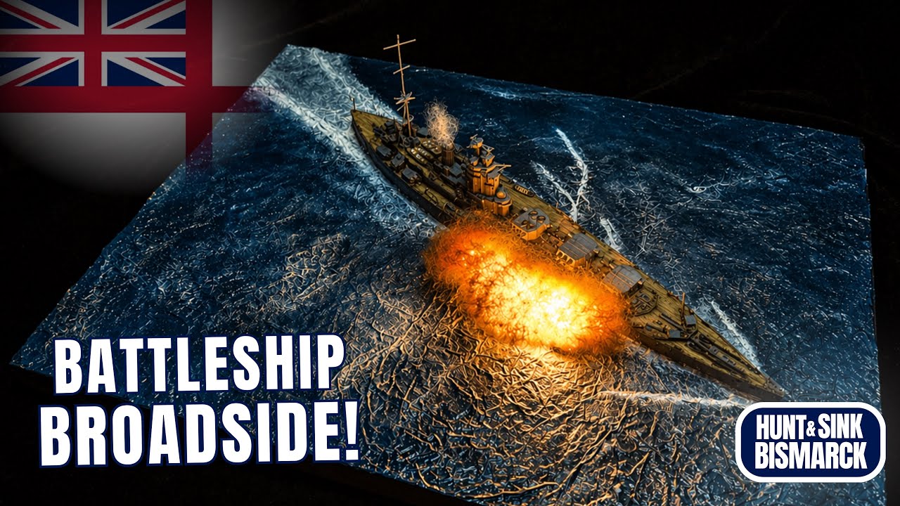 HMS Rodney ведет бортовой залп! | Серия диорам 1/700 &laquo;Охота и потопление Бисмарка&raquo;